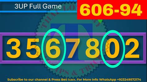 Thai Lottery 3UP Full Touch Final .